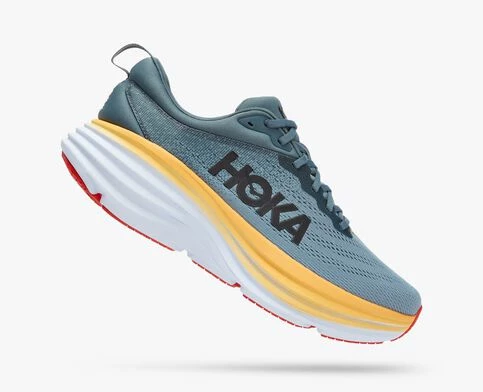 Hoka Men's Bondi 8 - Goblin Blue Mountain Spring Shoes 4 Hoka Men's Bondi 8 - Goblin Blue Mountain Spring Shoes