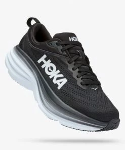 Hoka Women's Bondi 8 - Black White Shoes