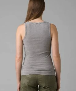 Tops Prana Women's Foundation Rib Tank - Heather Gray