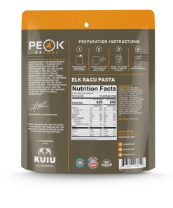 Peak Refuel Elk Ragu Pasta Food