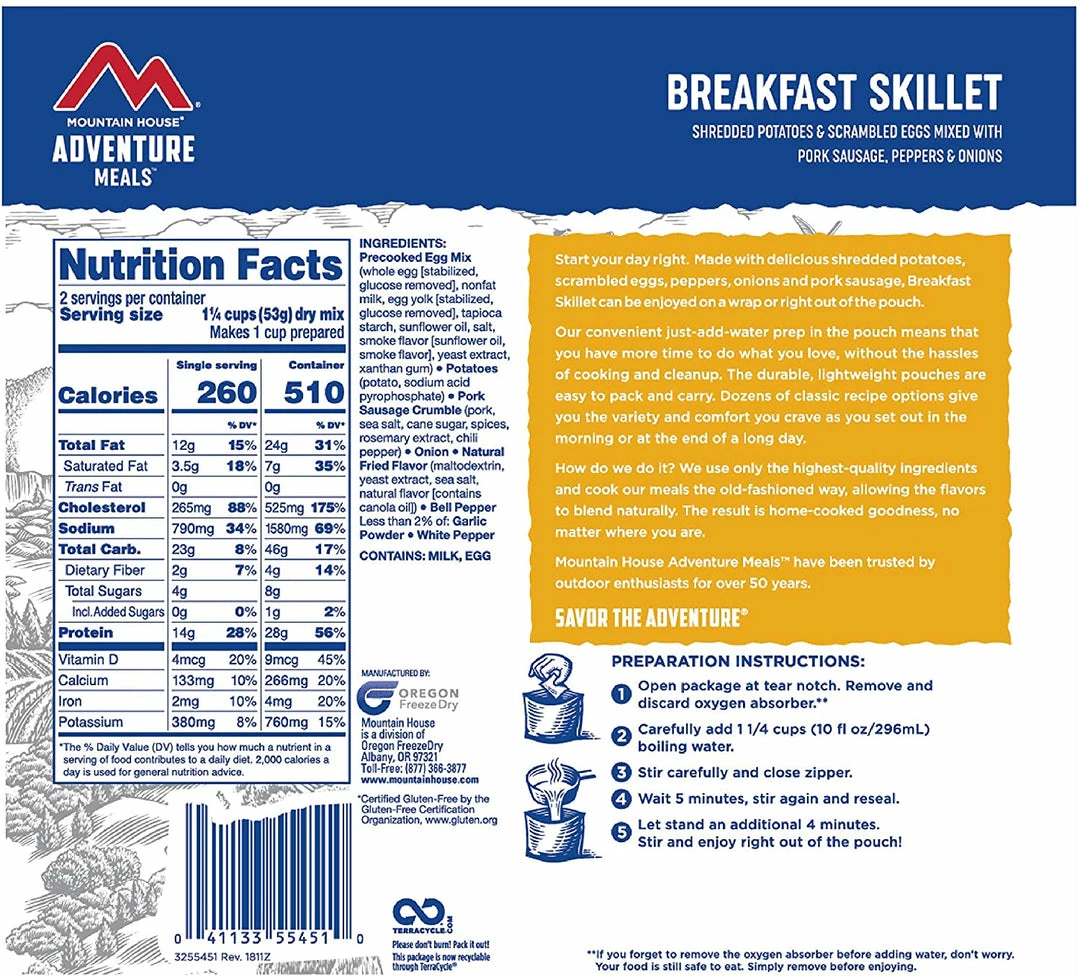 Mountain House Breakfast Skillet Food 4 Mountain House Breakfast Skillet Food